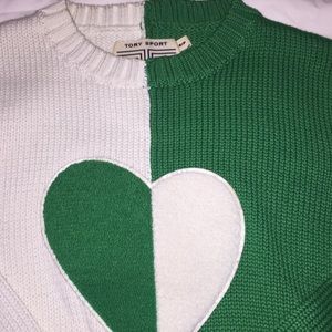 Tory Burch Sweaters - Colorblock Cable Knit Heart Sweater Tory Burch Sweaters - Colorblock Cable Knit Heart Sweater